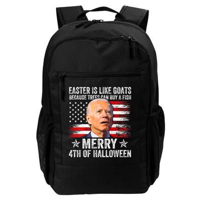 Anti Joe Biden Merry 4th Of Halloween 4th Of July Backpack