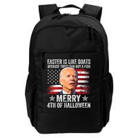 Anti Joe Biden Merry 4th Of Halloween 4th Of July Backpack