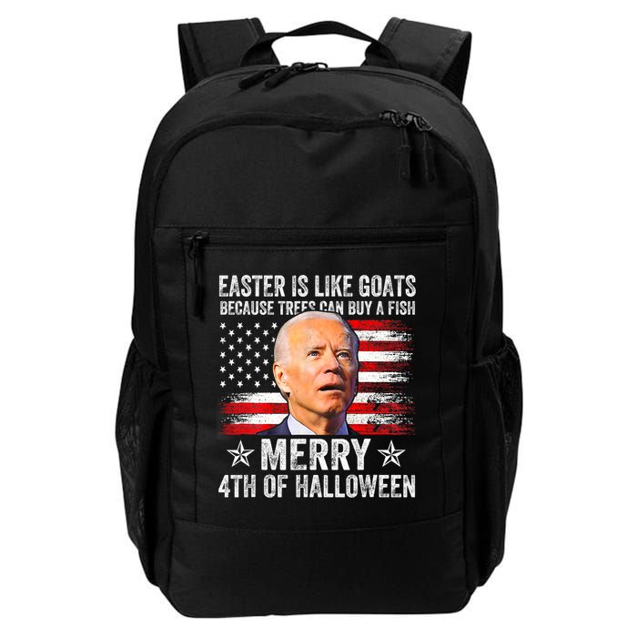 Anti Joe Biden Merry 4th Of Halloween 4th Of July Backpack