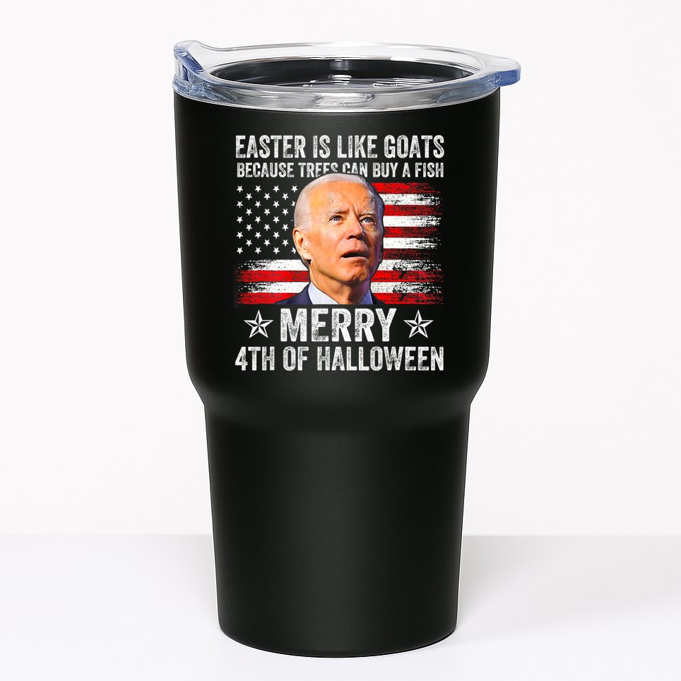 Anti Joe Biden Merry 4th Of Halloween 4th Of July Tumbler