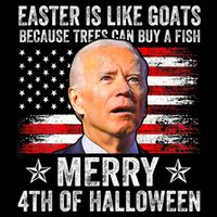 Anti Joe Biden Merry 4th Of Halloween 4th Of July Cropped Pullover Crew