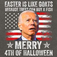 Anti Joe Biden Merry 4th Of Halloween 4th Of July Cotton Canvas Backpack