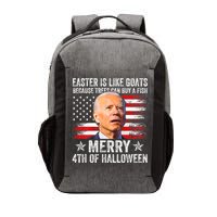 Anti Joe Biden Merry 4th Of Halloween 4th Of July Vector Backpack