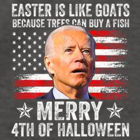 Anti Joe Biden Merry 4th Of Halloween 4th Of July Vector Backpack