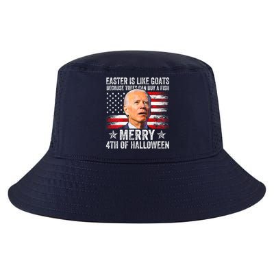 Anti Joe Biden Merry 4th Of Halloween 4th Of July Cool Comfort Performance Bucket Hat