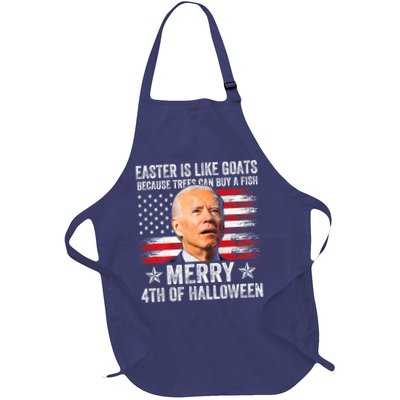 Anti Joe Biden Merry 4th Of Halloween 4th Of July Apron