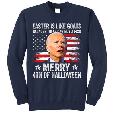 Anti Joe Biden Merry 4th Of Halloween 4th Of July Sweatshirt