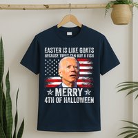 Anti Joe Biden Merry 4th Of Halloween 4th Of July T-Shirt