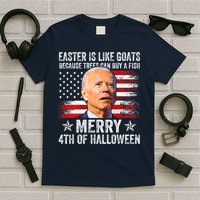 Anti Joe Biden Merry 4th Of Halloween 4th Of July T-Shirt