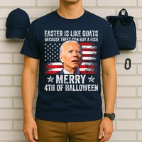 Anti Joe Biden Merry 4th Of Halloween 4th Of July T-Shirt