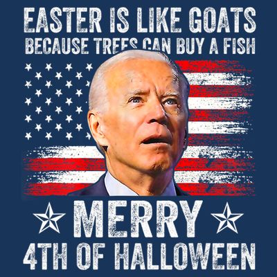 Anti Joe Biden Merry 4th Of Halloween 4th Of July T-Shirt