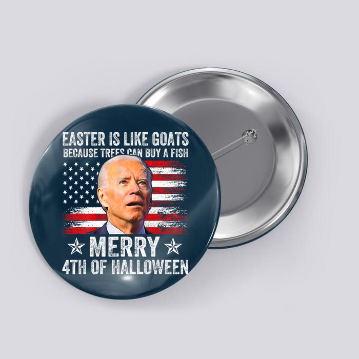 Anti Joe Biden Merry 4th Of Halloween 4th Of July Button