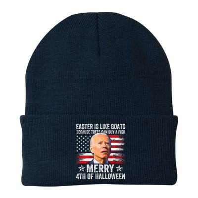 Anti Joe Biden Merry 4th Of Halloween 4th Of July Beanie