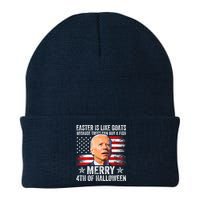 Anti Joe Biden Merry 4th Of Halloween 4th Of July Beanie