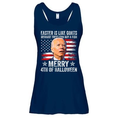 Anti Joe Biden Merry 4th Of Halloween 4th Of July Ladies Essential Flowy Tank