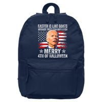 Anti Joe Biden Merry 4th Of Halloween 4th Of July 16 in Basic Backpack