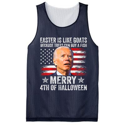 Anti Joe Biden Merry 4th Of Halloween 4th Of July Mesh Reversible Basketball Jersey Tank