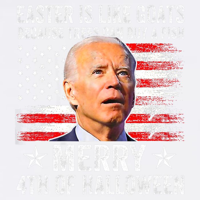Anti Joe Biden Merry 4th Of Halloween 4th Of July Garment-Dyed Sweatshirt