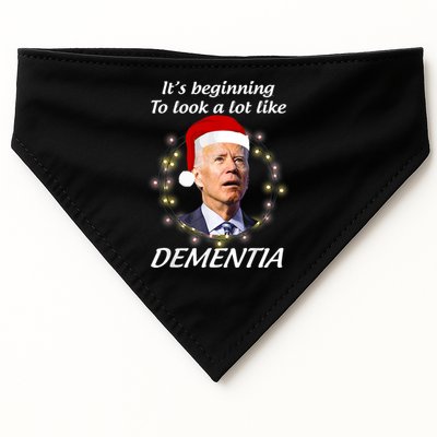 Anti Joe Biden Christmas Funny Republican Political USA-Made Doggie Bandana