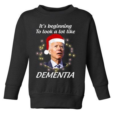 Anti Joe Biden Christmas Funny Republican Political Toddler Sweatshirt