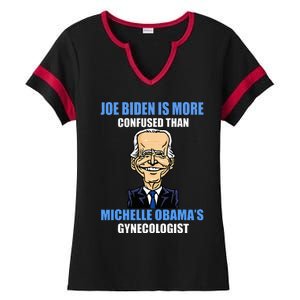 Anti Joe Biden Is More Confused Than ObamaS Gynecologist Ladies Halftime Notch Neck Tee