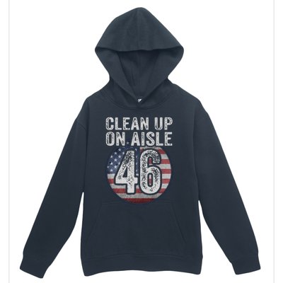 Anti Joe Biden Trump 2024 Back America Clean Up On Aisle 46 Urban Pullover Hoodie