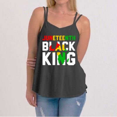 Awesome Juneteenth Black King Melanin Fathers Day Boy Women's Strappy Tank