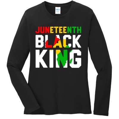 Awesome Juneteenth Black King Melanin Fathers Day Boy Ladies Long Sleeve Shirt