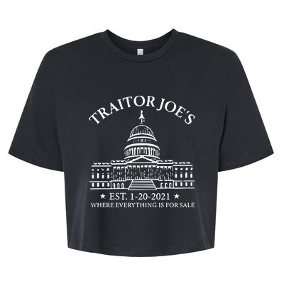 Anti Joe Biden Traitor Biden Bella+Canvas Jersey Crop Tee