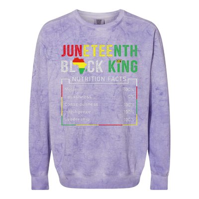 Awesome Juneteenth Black King Melanin Fathers Day Colorblast Crewneck Sweatshirt