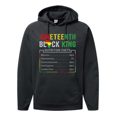 Awesome Juneteenth Black King Melanin Fathers Day Performance Fleece Hoodie