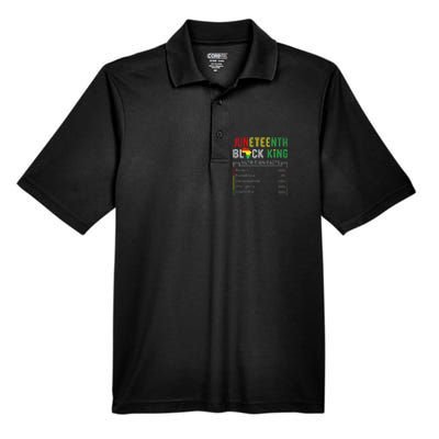 Awesome Juneteenth Black King Melanin Fathers Day Men's Origin Performance Pique Polo