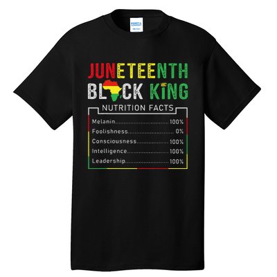 Awesome Juneteenth Black King Melanin Fathers Day Tall T-Shirt