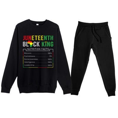 Awesome Juneteenth Black King Melanin Fathers Day Premium Crewneck Sweatsuit Set