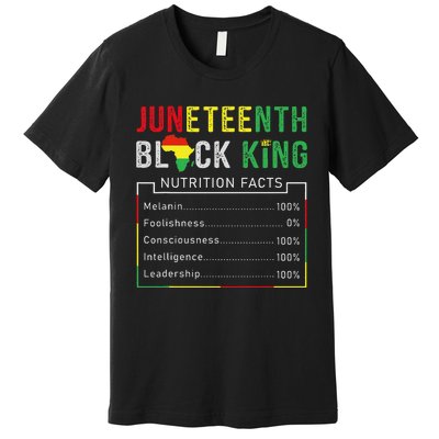 Awesome Juneteenth Black King Melanin Fathers Day Premium T-Shirt