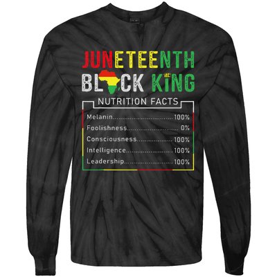 Awesome Juneteenth Black King Melanin Fathers Day Tie-Dye Long Sleeve Shirt