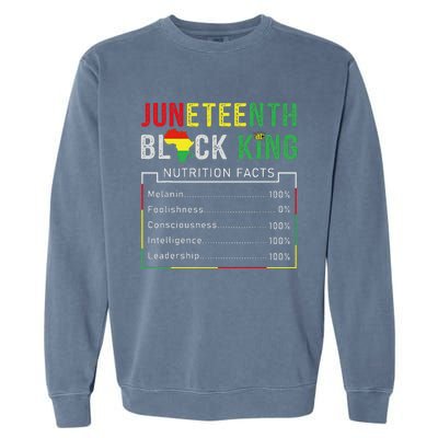 Awesome Juneteenth Black King Melanin Fathers Day Garment-Dyed Sweatshirt