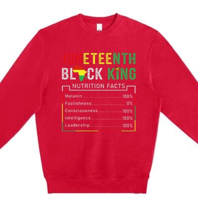 Awesome Juneteenth Black King Melanin Fathers Day Premium Crewneck Sweatshirt