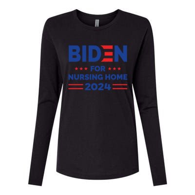 Anti Joe Biden For Nursing Home 2024 Let's Finish The Job Womens Cotton Relaxed Long Sleeve T-Shirt