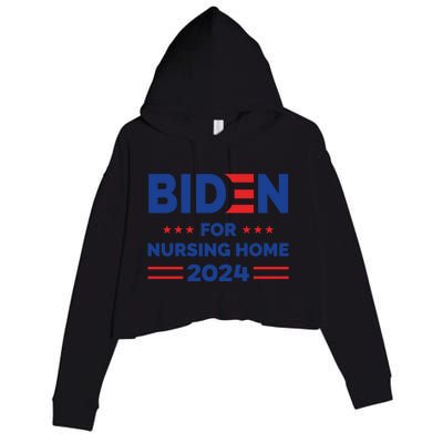 Anti Joe Biden For Nursing Home 2024 Let's Finish The Job Crop Fleece Hoodie