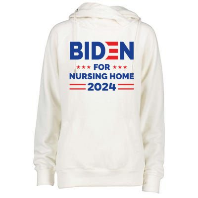 Anti Joe Biden For Nursing Home 2024 Let's Finish The Job Womens Funnel Neck Pullover Hood