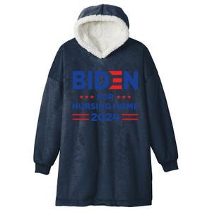 Anti Joe Biden For Nursing Home 2024 Let's Finish The Job Hooded Wearable Blanket