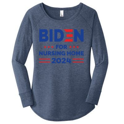 Anti Joe Biden For Nursing Home 2024 Let's Finish The Job Women's Perfect Tri Tunic Long Sleeve Shirt