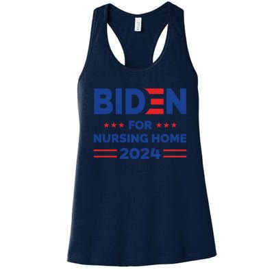 Anti Joe Biden For Nursing Home 2024 Let's Finish The Job Women's Racerback Tank