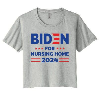 Anti Joe Biden For Nursing Home 2024 Let's Finish The Job Women's Crop Top Tee