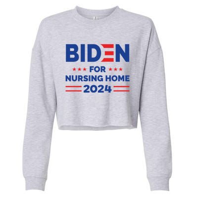 Anti Joe Biden For Nursing Home 2024 Let's Finish The Job Cropped Pullover Crew