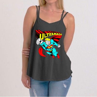 Anti Joe Biden Ultra Maga Funny Pro Trump Maga Super King Women's Strappy Tank