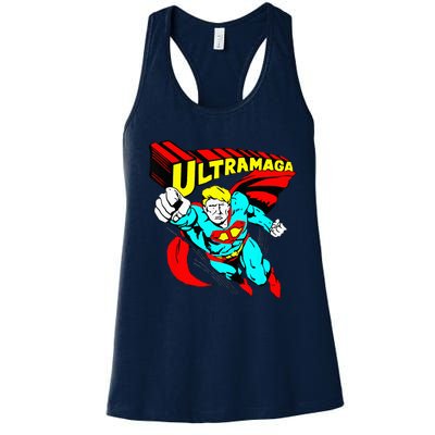 Anti Joe Biden Ultra Maga Funny Pro Trump Maga Super King Women's Racerback Tank