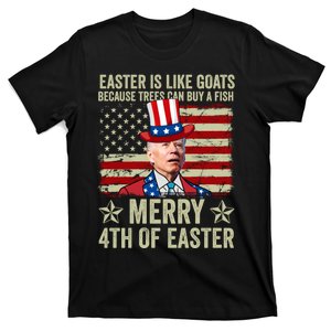 Anti Joe Biden Merry 4th Of Easter 4th Of July T-Shirt