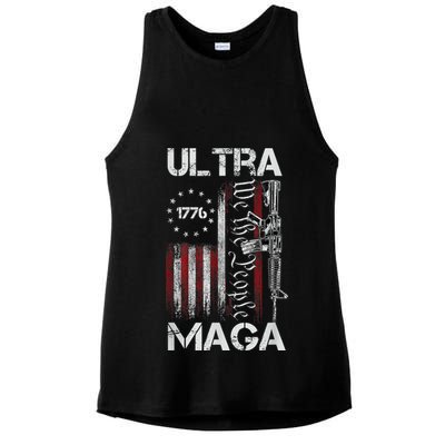 Anti Joe Biden Ultra Maga The Return Of The Great Maga King Ladies PosiCharge Tri-Blend Wicking Tank